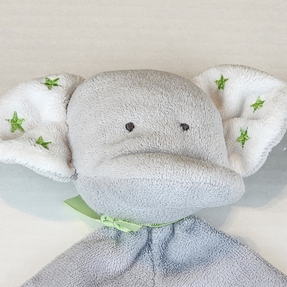 Precious Firsts by Carter's Elephant Rattle Security Blanket Lovey Loved / Stars - Picture 3 of 6